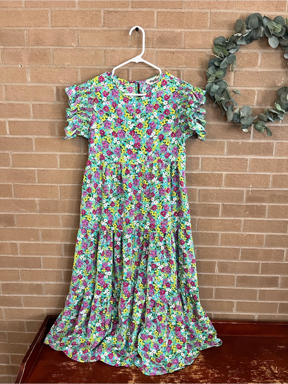 Floral Ruffle Sleeve Dress - Multicolor - Picture 2 of 5